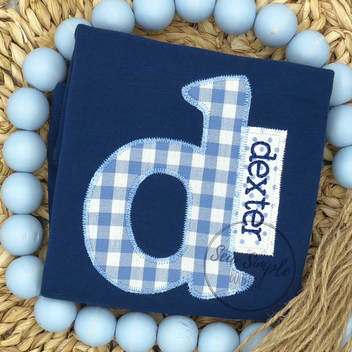 SERIF TAB APPLIQUE INITIAL