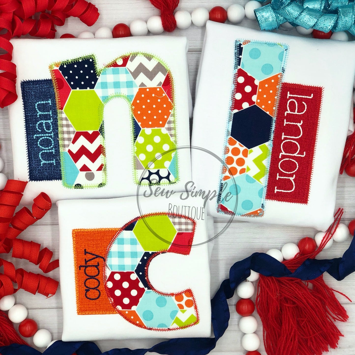 SERIF TAB APPLIQUE INITIAL