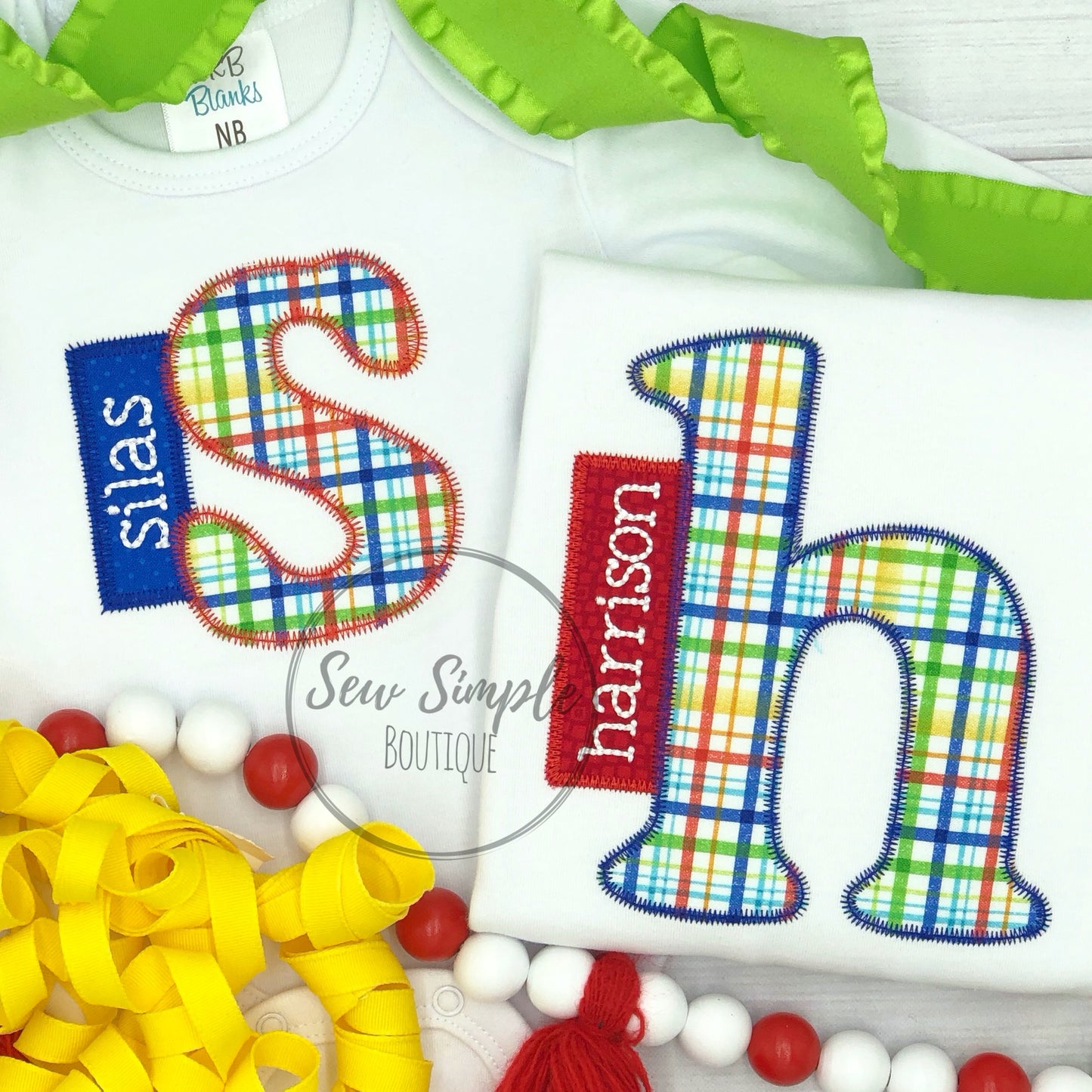 SERIF TAB APPLIQUE INITIAL