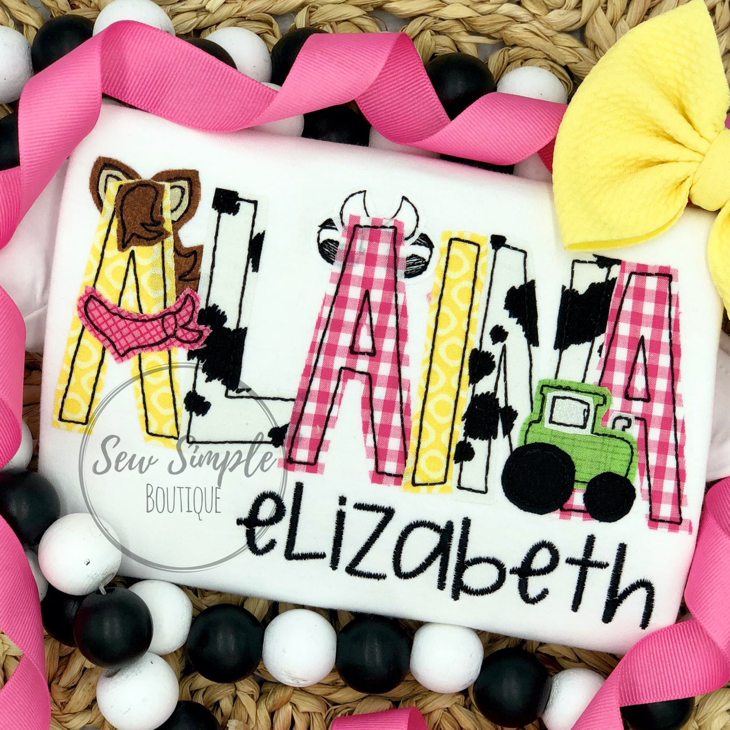 FARM APPLIQUE NAME