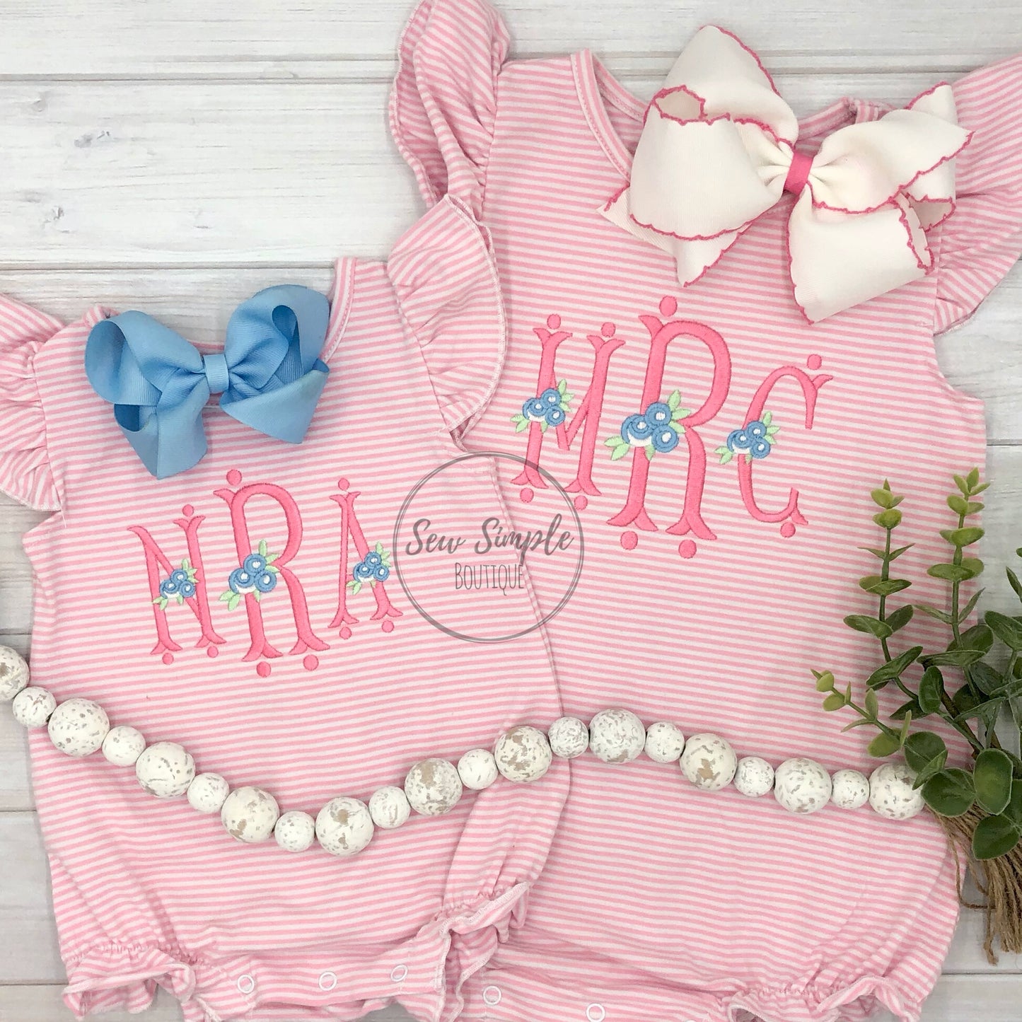FLORAL FISHTAIL MONOGRAM