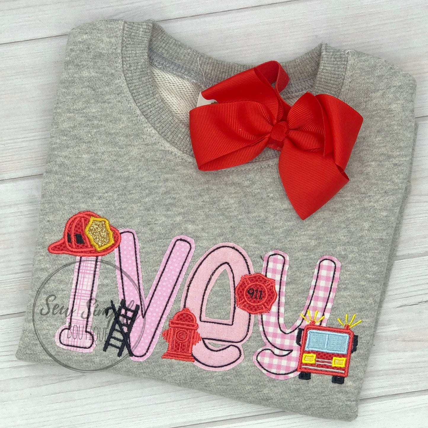FIRE APPLIQUE NAME