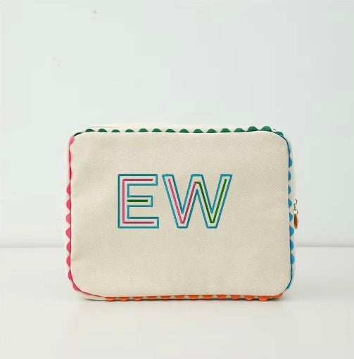 RICRAC CANVAS COSMETIC BAG