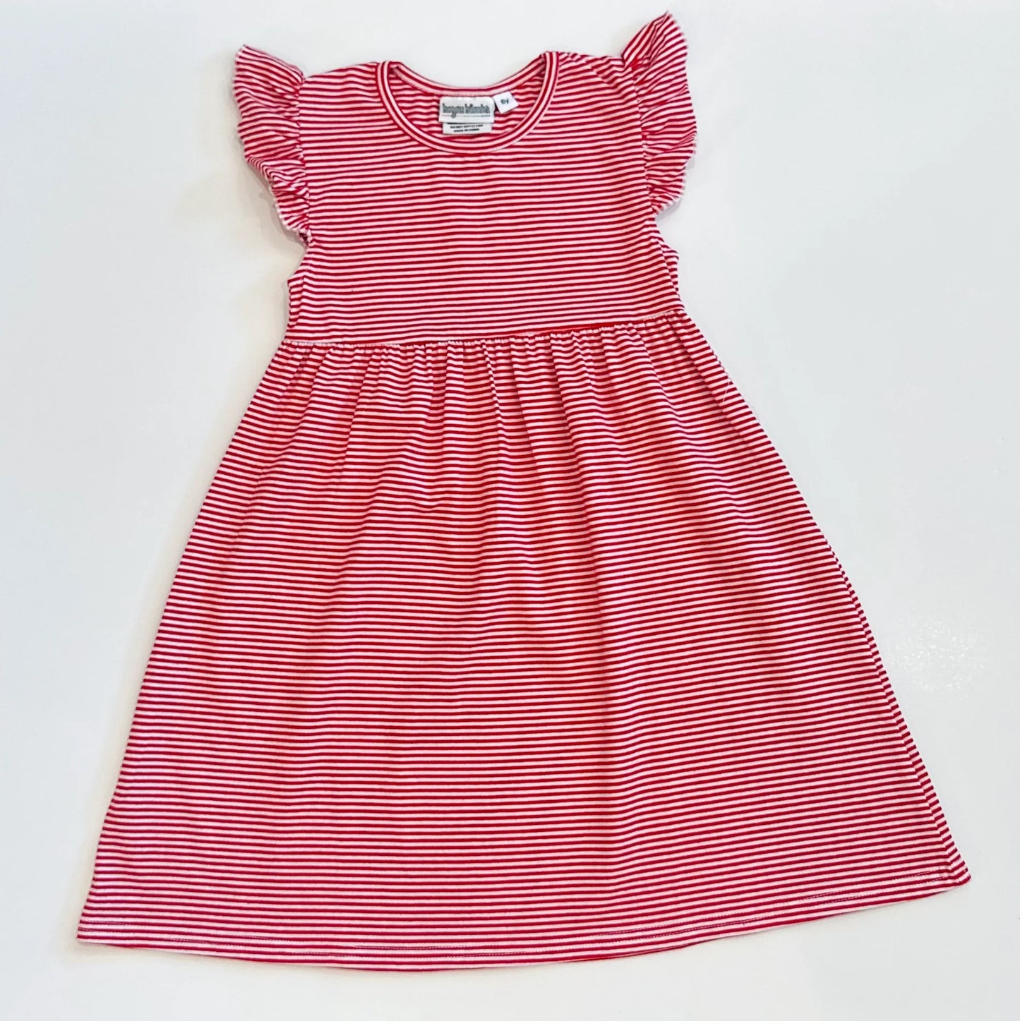 SUMMER STRIPE FLUTTER DRESS