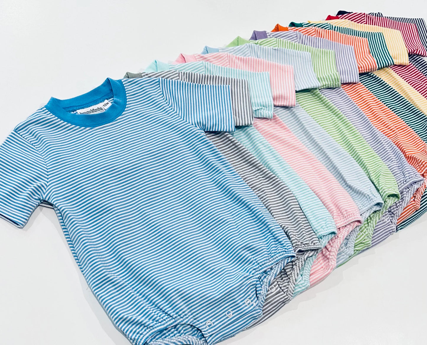 SUMMER STRIPE SHORT SLEEVE BUBBLE