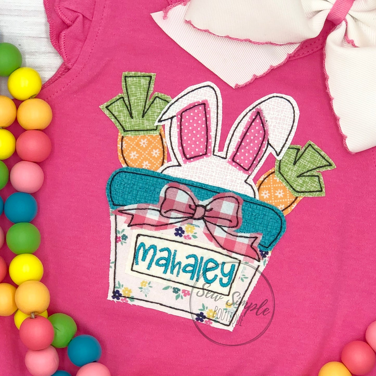 BUNNY & CARROTS IN BASKET (GIRLS & BOYS)