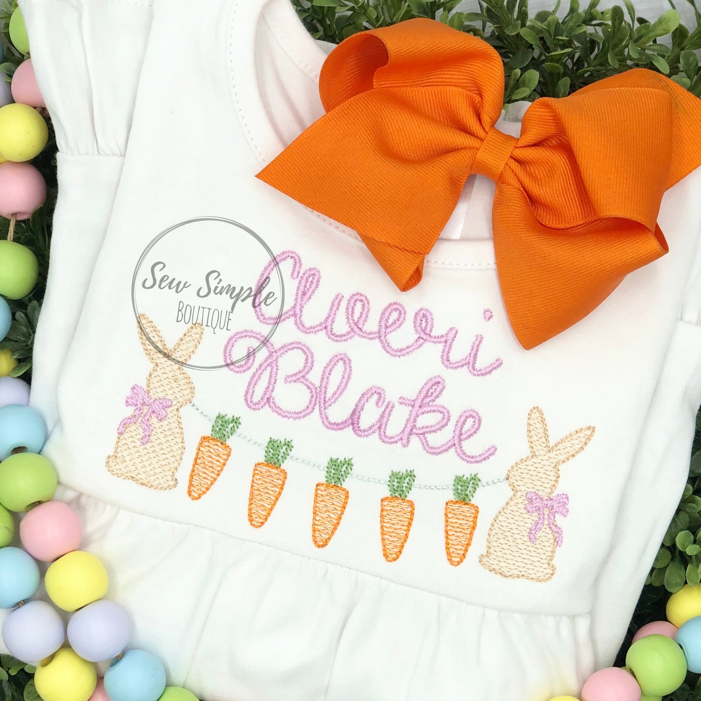BUNNY CARROT BUNTING SKETCH