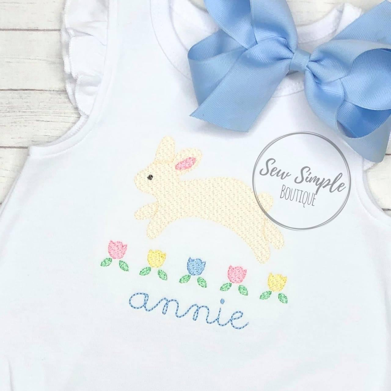 HOPPNG BUNNY W/ FLOWERS