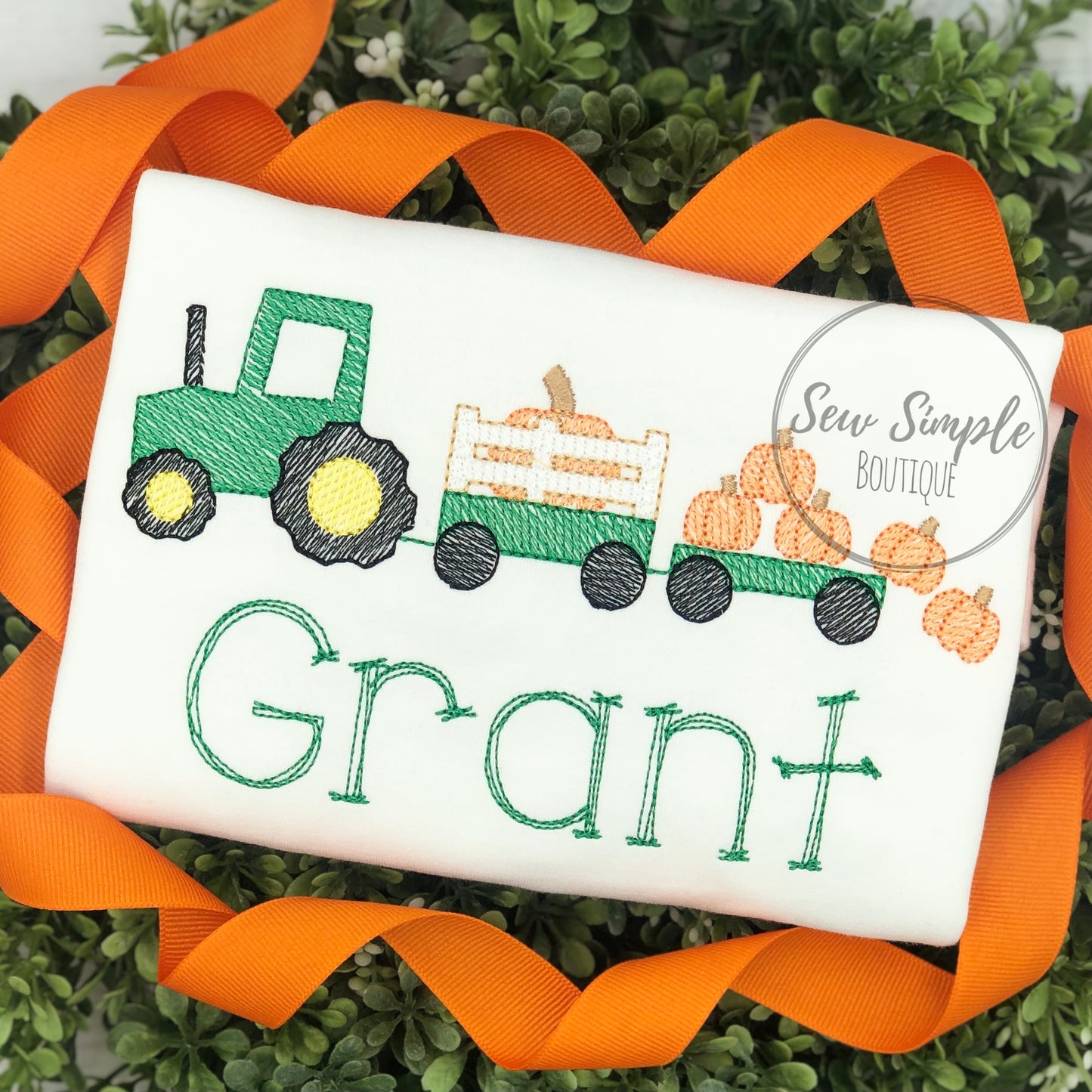 SKETCH PUMPKIN TRACTOR