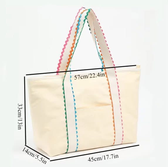 RICRAC CANVAS TOTE