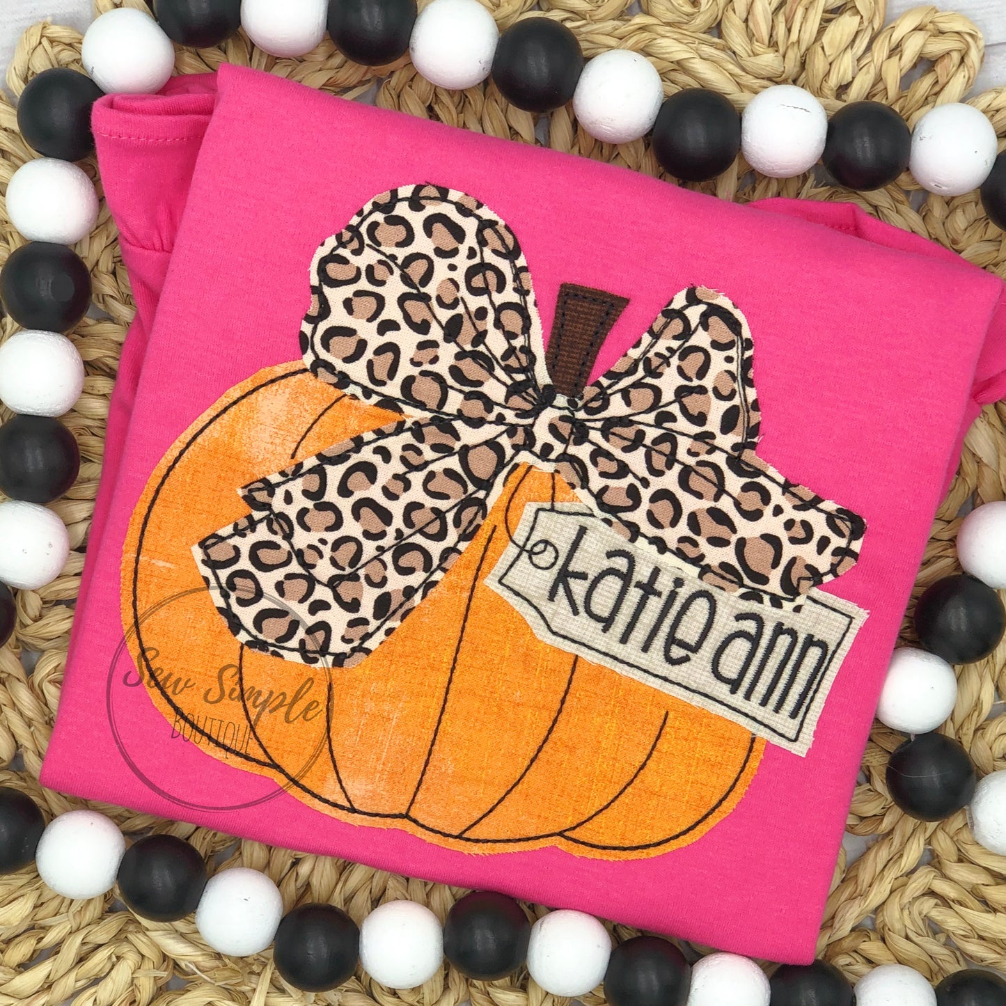 BIG BOW PUMPKIN WITH TAG