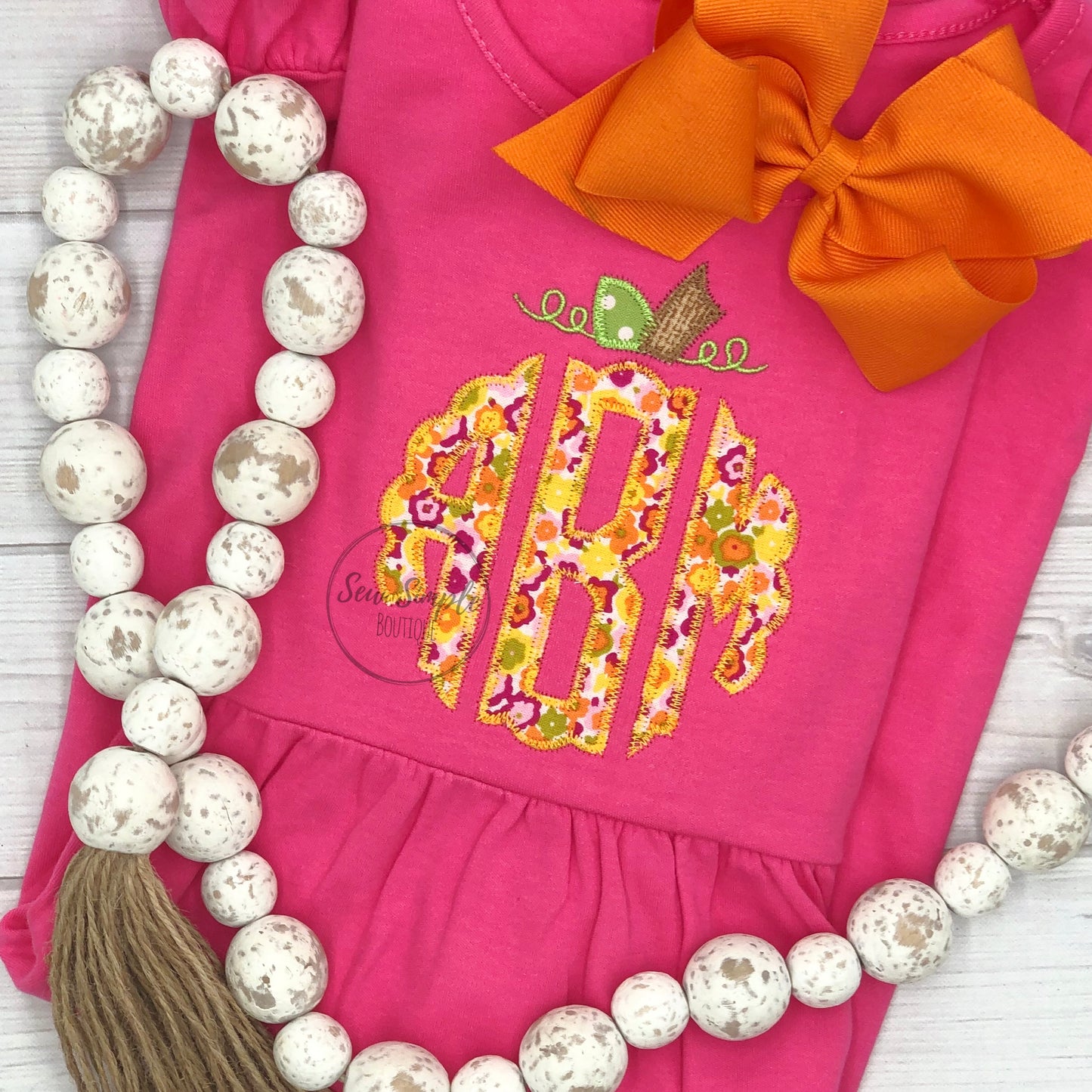 SCALLOP MONOGRAM PUMPKIN
