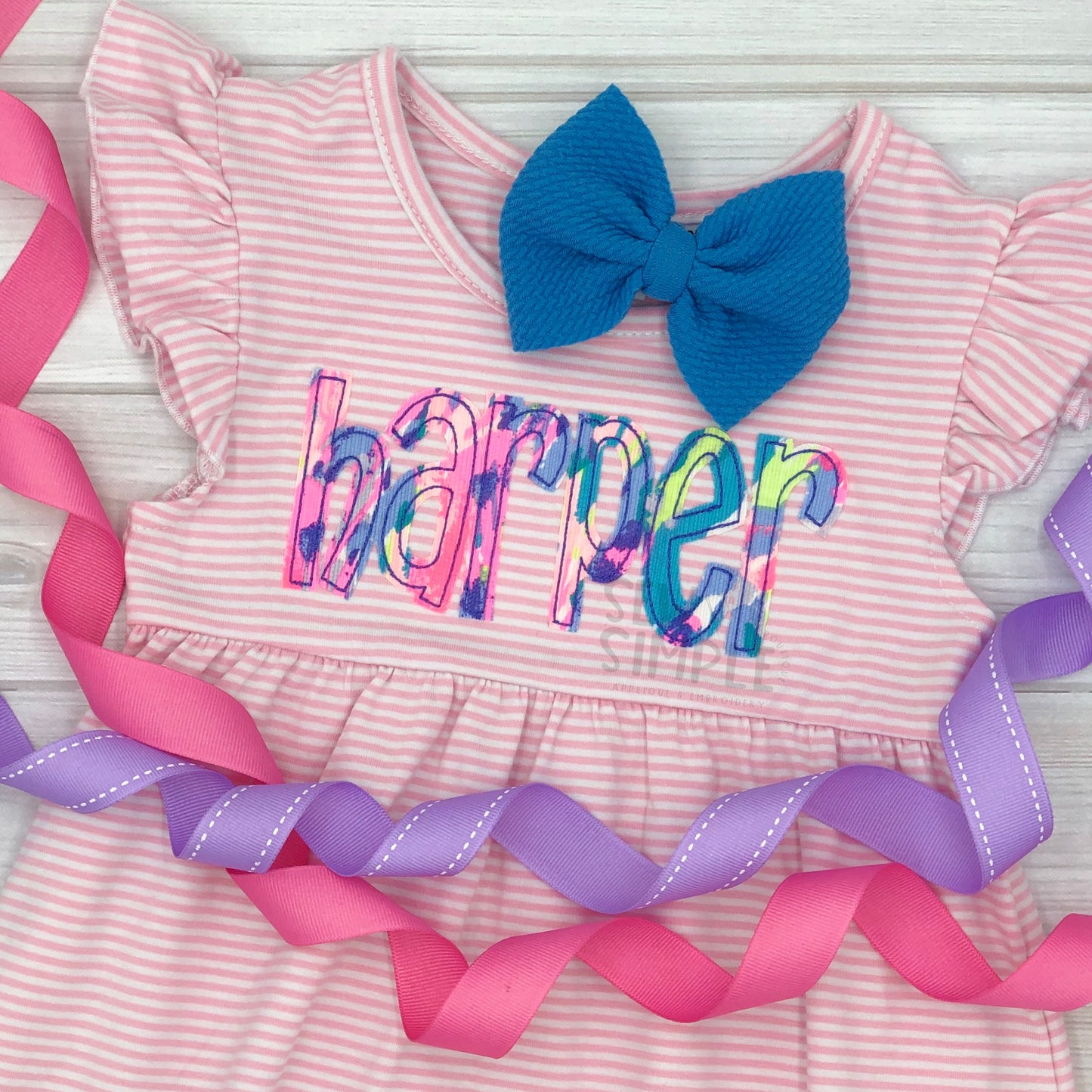 SUMMER STRIPE FLUTTER DRESS