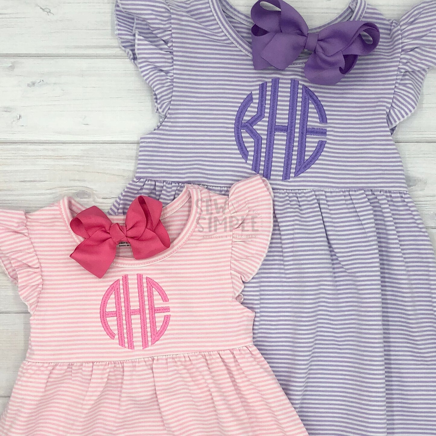 SUMMER STRIPE FLUTTER DRESS