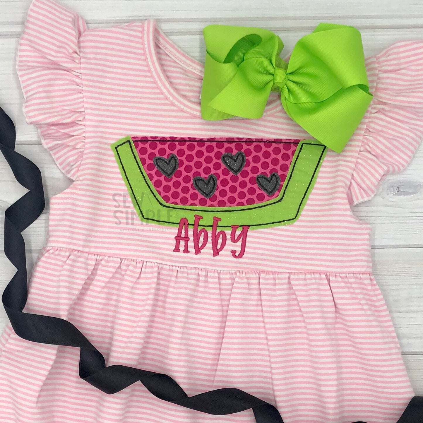 SUMMER STRIPE FLUTTER DRESS
