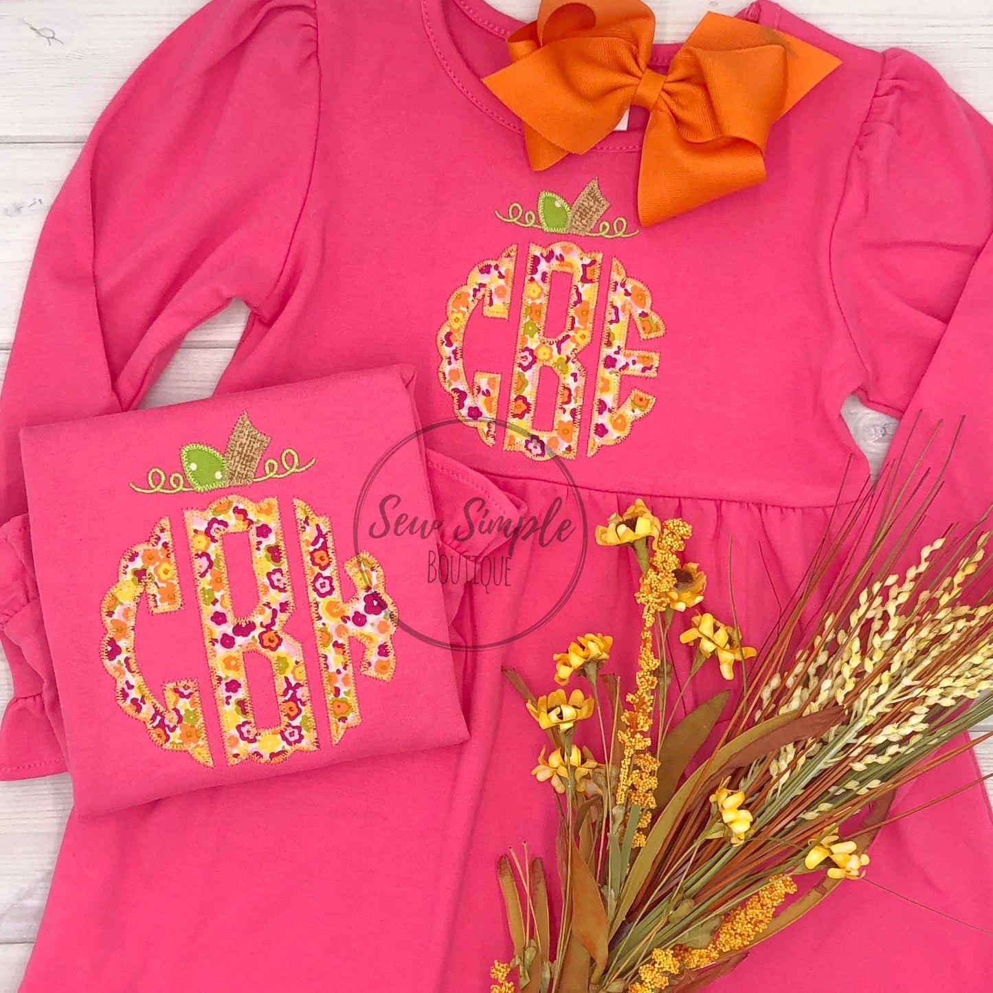 SCALLOP MONOGRAM PUMPKIN
