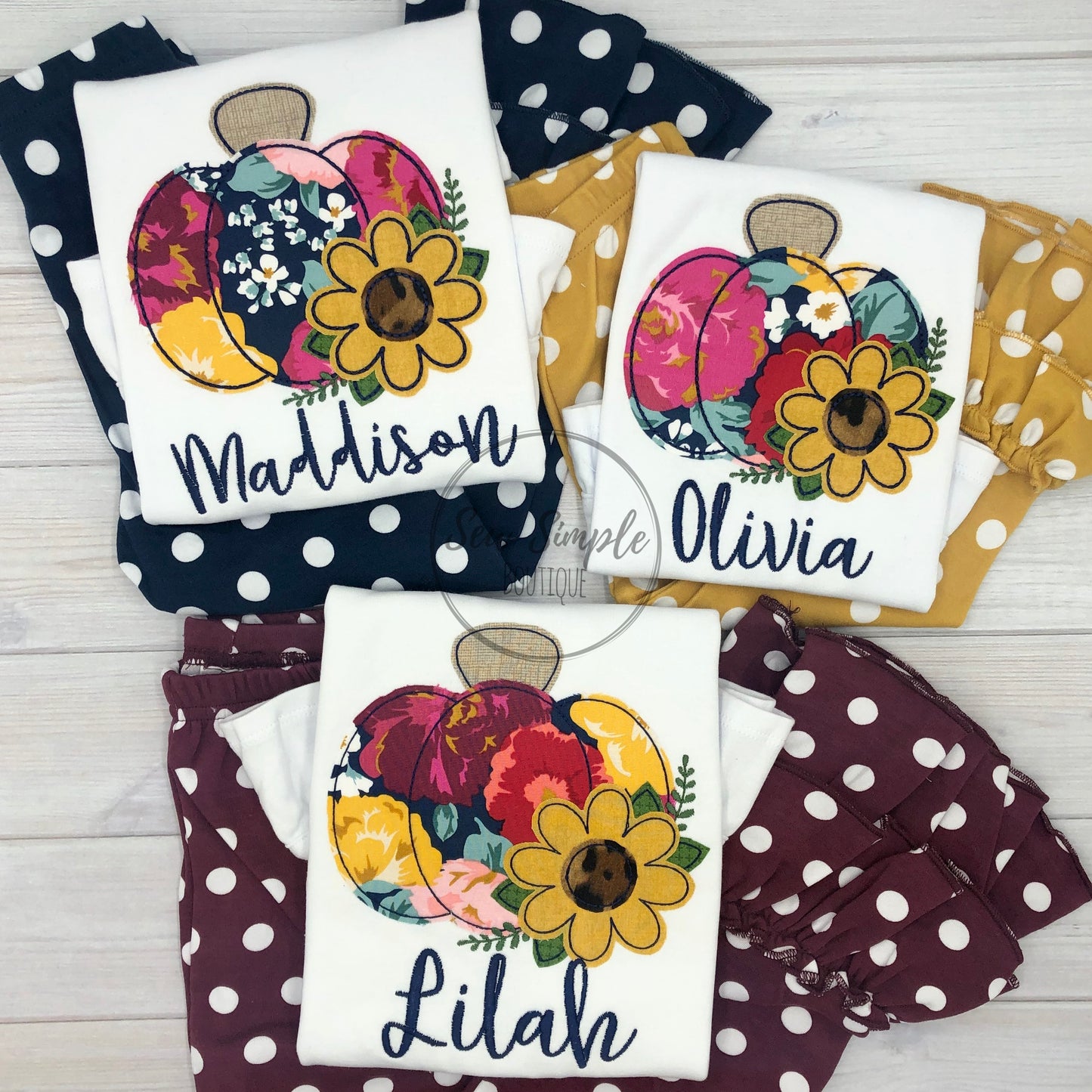 SUNFLOWER FLORAL PUMPKIN