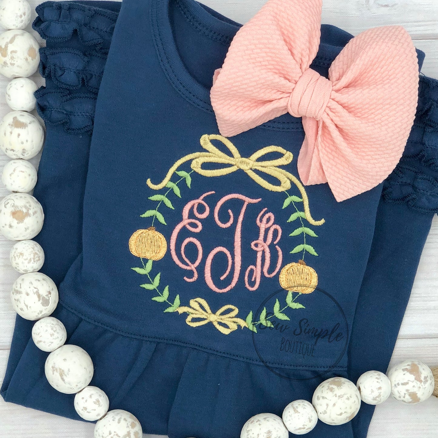 PUMPKIN MONOGRAM FRAME