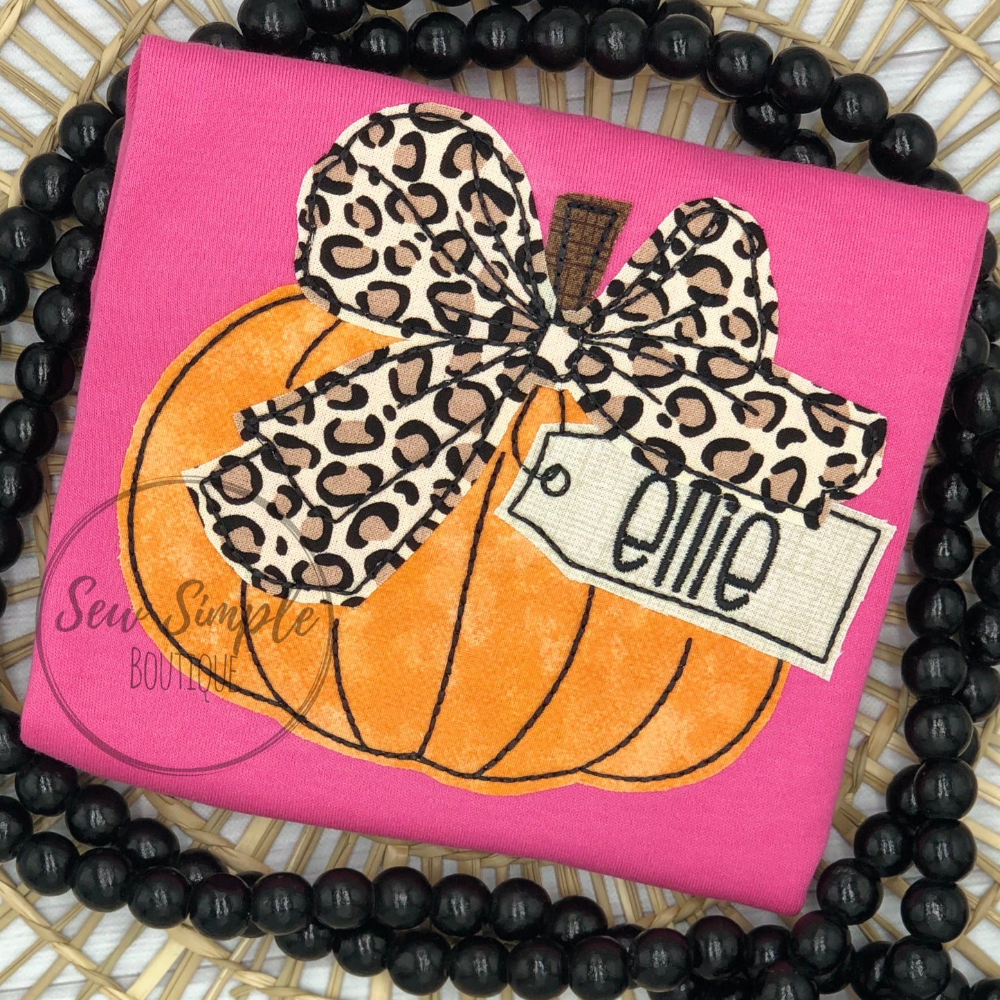 BIG BOW PUMPKIN WITH TAG