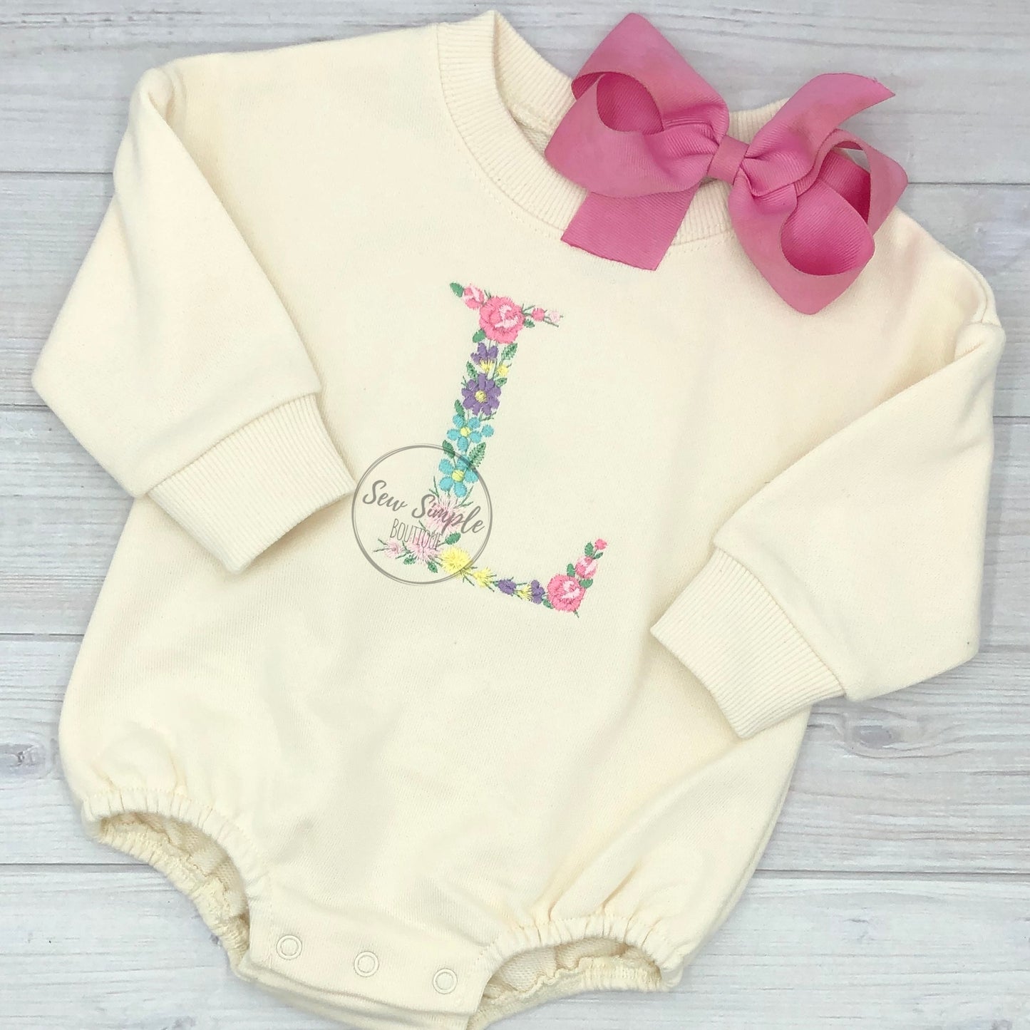 FLORAL EMBROIDERED LETTER