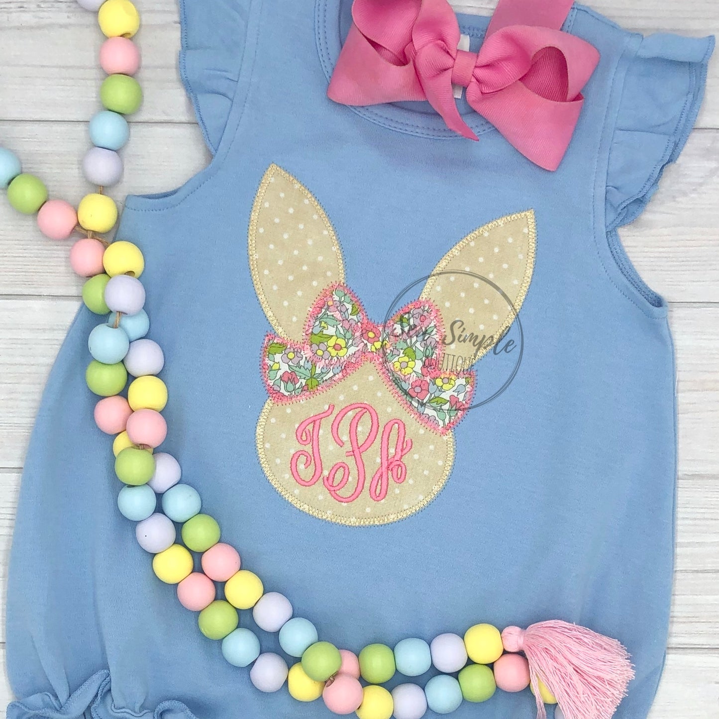 BUNNY BOW MONOGRAM