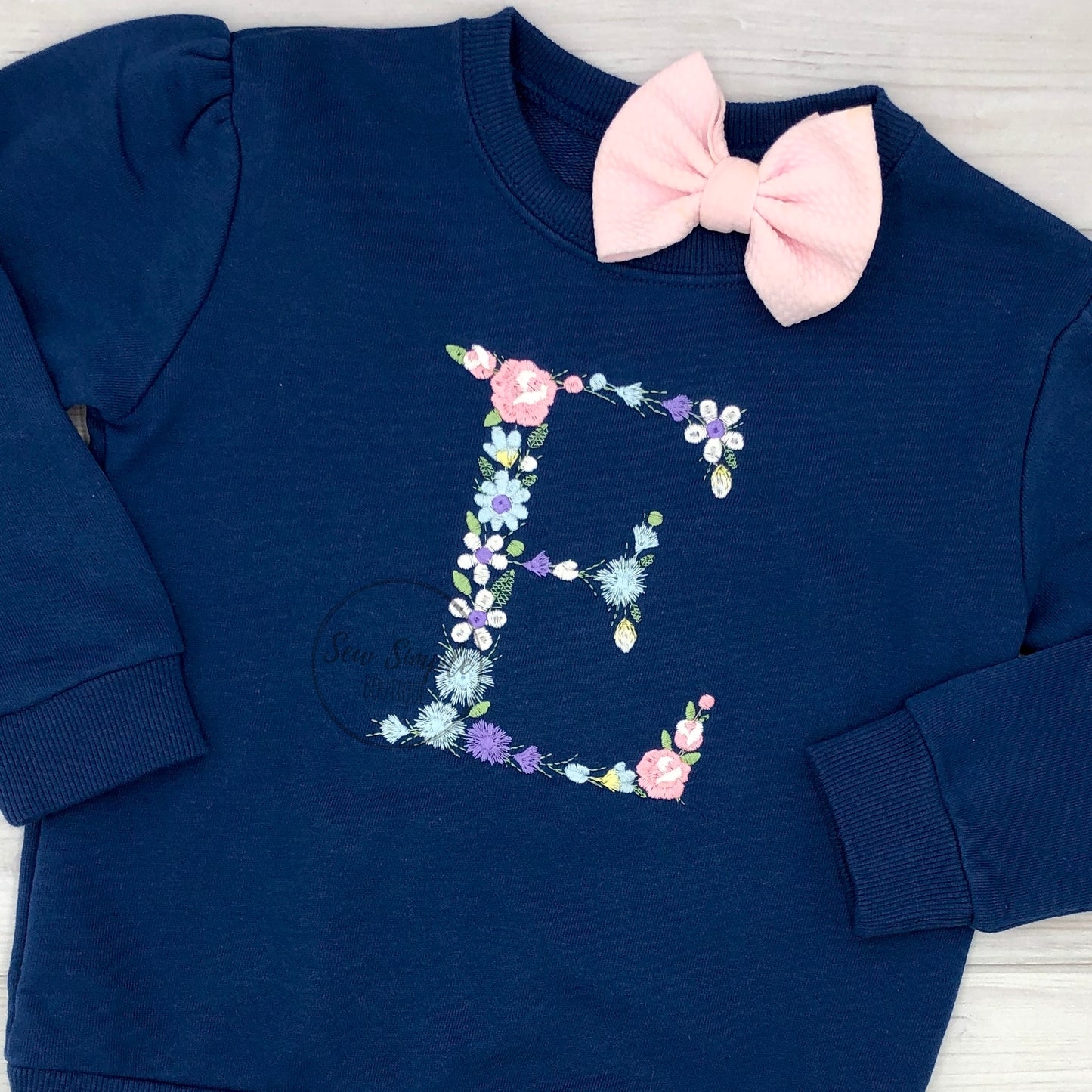 FLORAL EMBROIDERED LETTER