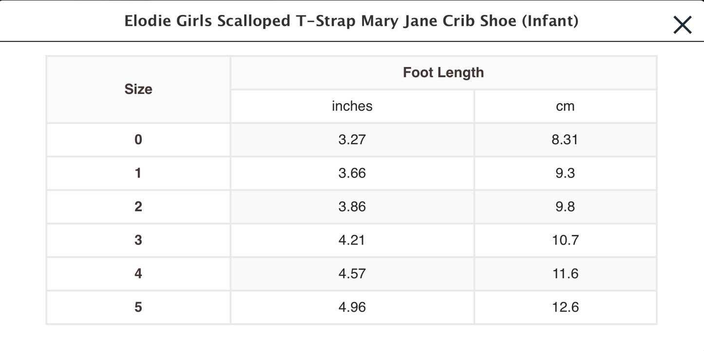 ELODIE SCALLOPED CRIB SHOE (INFANT)