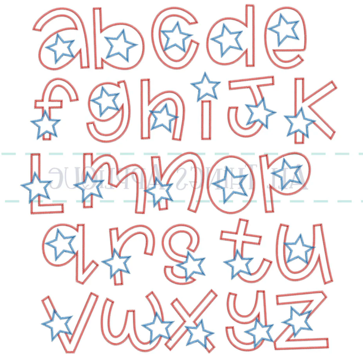 STAR INITIAL APPLIQUE