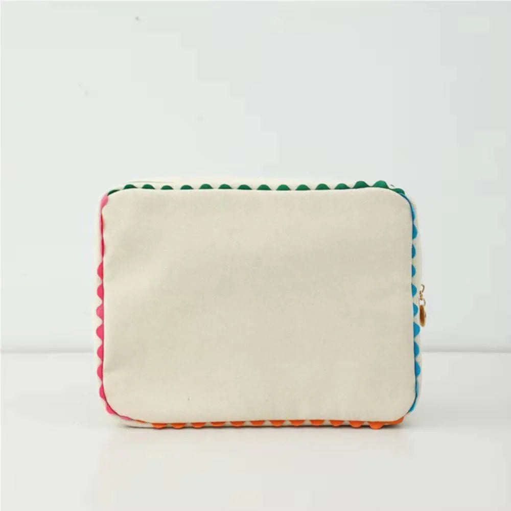 RICRAC CANVAS COSMETIC BAG
