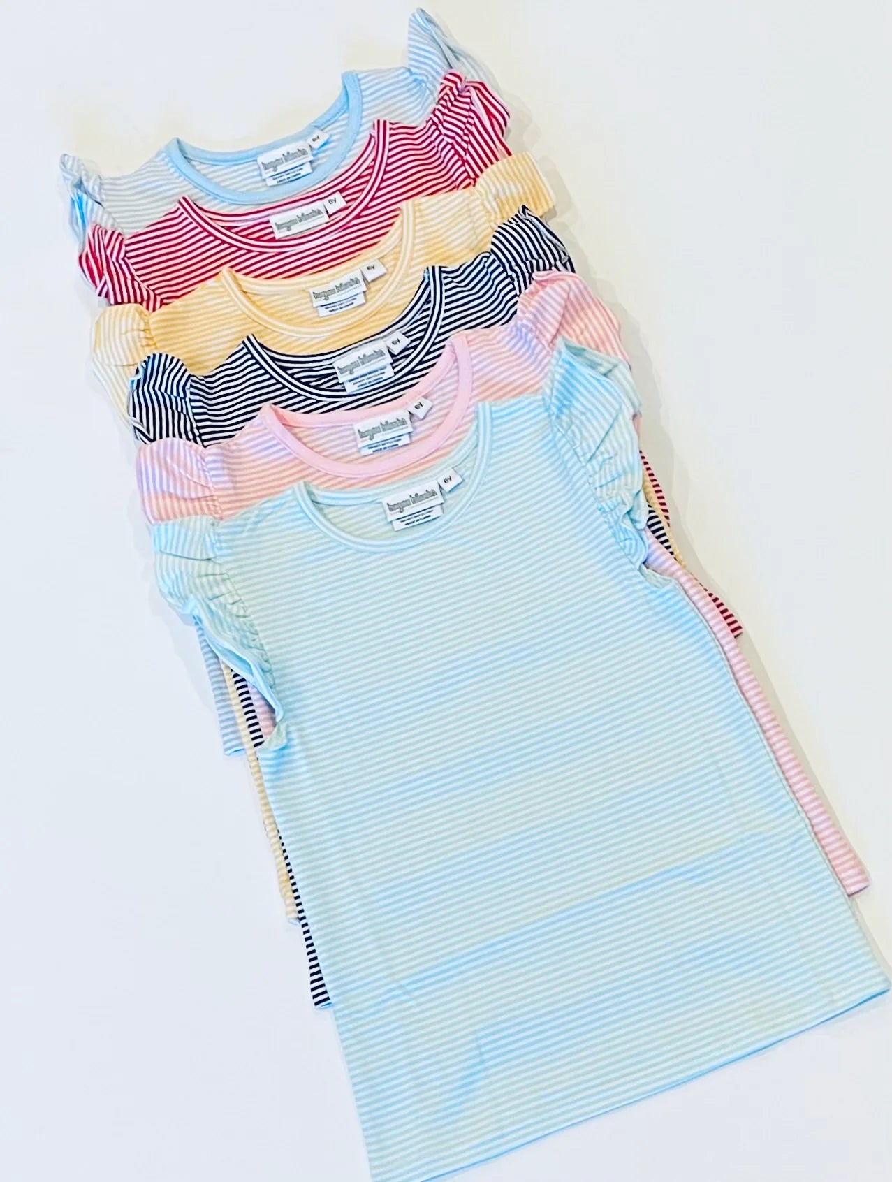 SUMMER STRIPE FLUTTER SHIRT