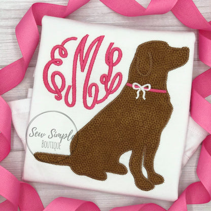 SITTING PUP MONOGRAM