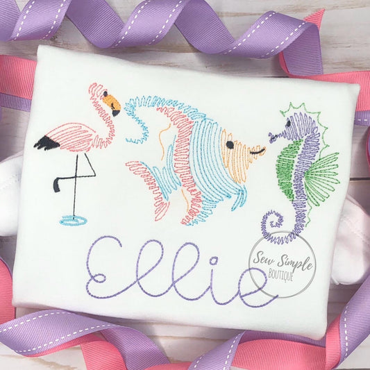 SWIRLY SEA ANIMALS
