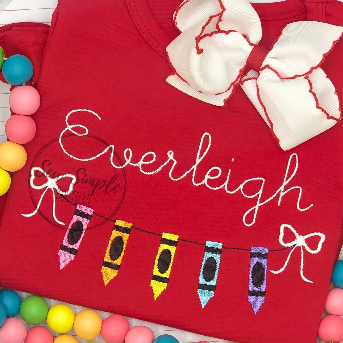 CRAYON BUNTING W/ BOW