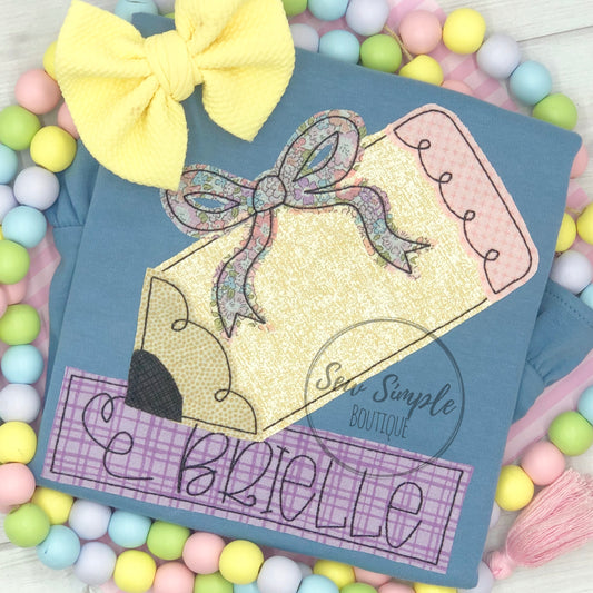 PENCIL BANNER W/ BOW