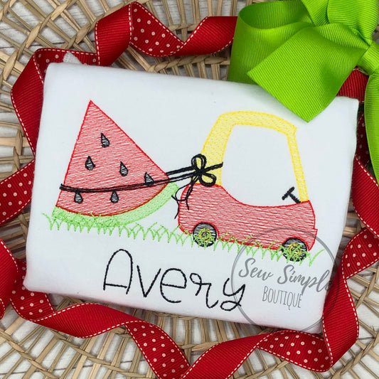 SKETCH WATERMELON COZY COUPE