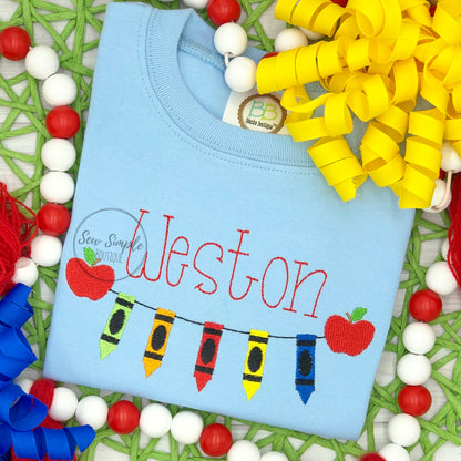 CRAYON BUNTING W/ BOW