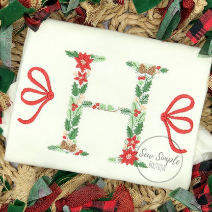 POINSETTIA LETTER & BOWS