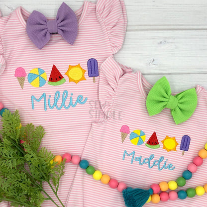 SUMMER STRIPE FLUTTER BUBBLE