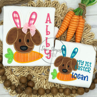 BUNNY PUP WITH CARROT (GIRLS/BOYS)