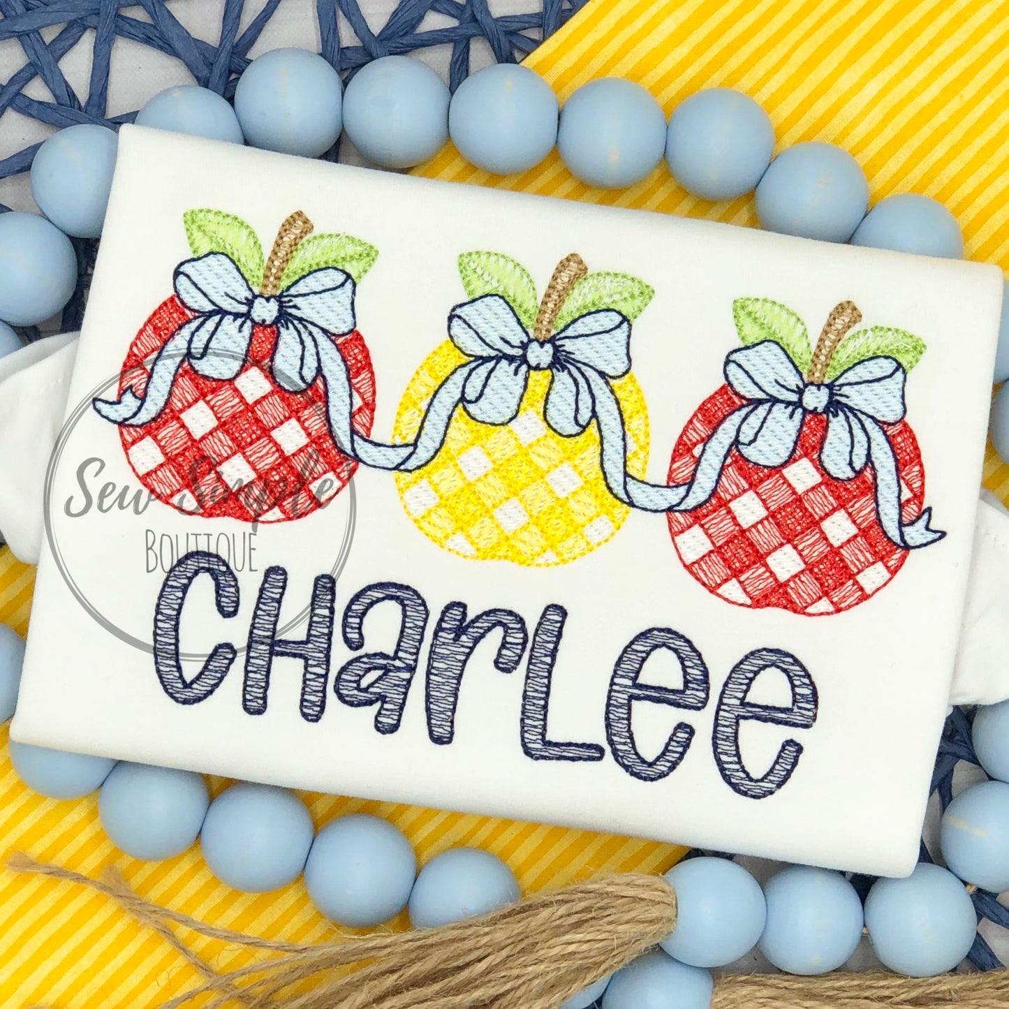 GINGHAM APPLE TRIO