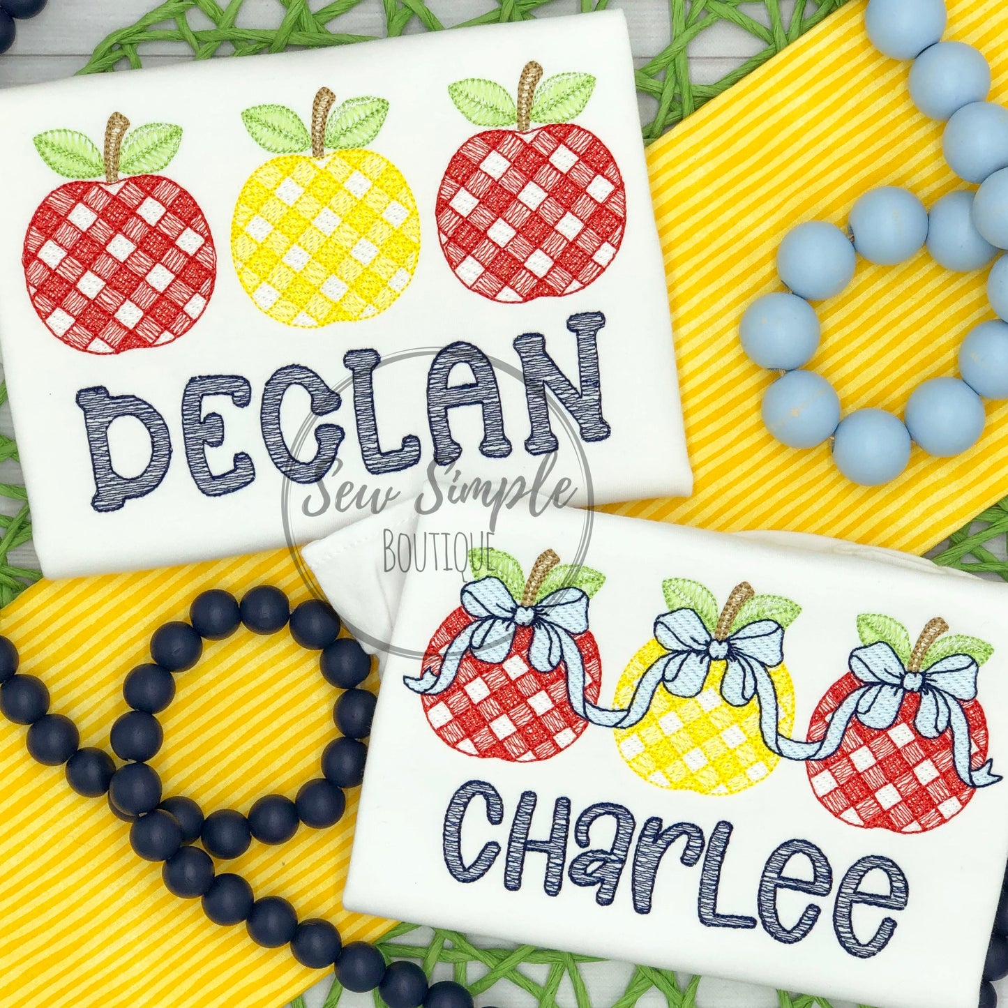 GINGHAM APPLE TRIO