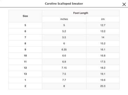 CAROLINE SCALLOP SNEAKER (TODDLER/KID)