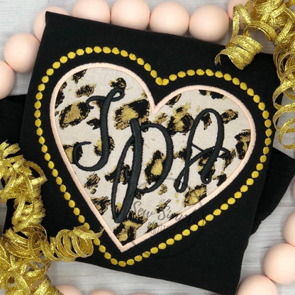 BEADED HEART MONOGRAM