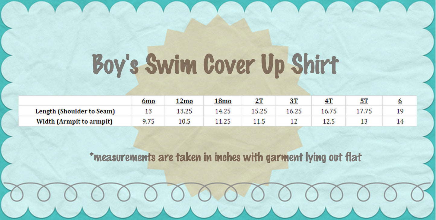 BOYS COVER UP - 4 COLORS!